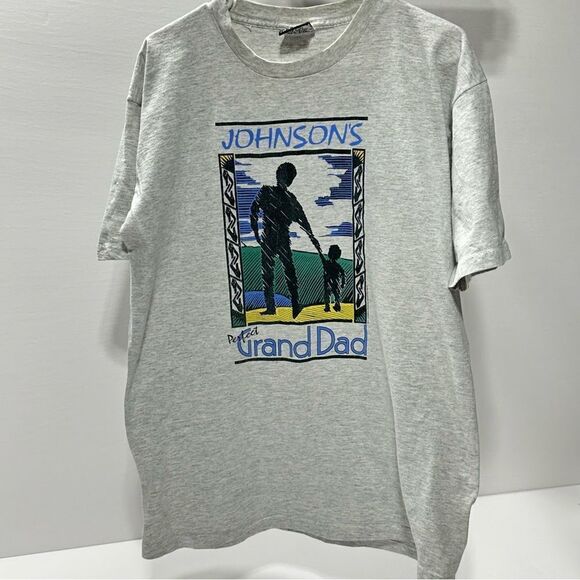 Vintage Single Stitch Signal Sports Tee T-Shirt Johnson's Perfect Grandad 1992 - Picture 1 of 13